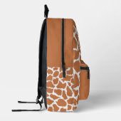 Bruine Giraffeprint Monogram Rugzak (Links)