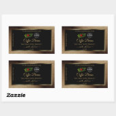Bruine Glitter Black Product Labels Ladybug Logo (Vel)