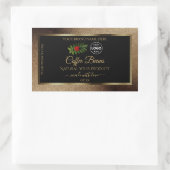 Bruine Glitter Black Product Labels Ladybug Logo (Tas)