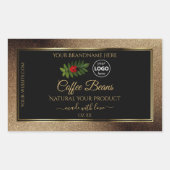 Bruine Glitter Black Product Labels Ladybug Logo (Voorkant)