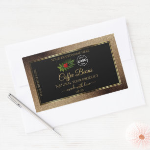 Bruine Glitter Black Product Labels Ladybug Logo