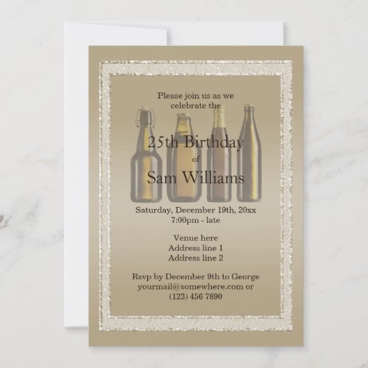 Bruine glitters en bruinbier kaart (Voorkant)