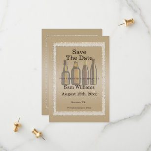 Bruine glitters en bruinbier save the date