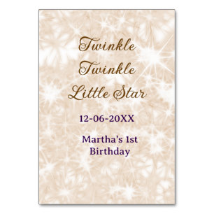 Bruine glitters glinster glinster kleine ster verj kaart