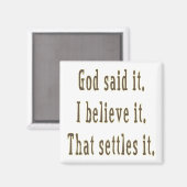 Bruine God Zei Het Magneet (Voorkant / Achterkant)