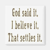 Bruine God Zei Het Magneet (Voorkant)