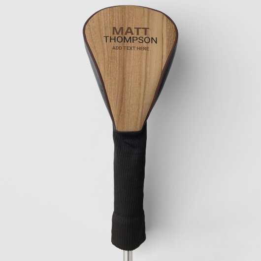 bruine Golf Head Cover (Voorkant)