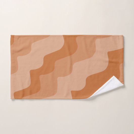 Bruine golvende oceaangolven gradiënt bad handdoek (Handdoek)