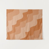 Bruine golvende oceaangolven patroon wandkleed (Voorkant (horizontaal))