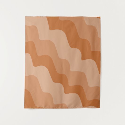 Bruine golvende oceaangolven patroon wandkleed (Voorkant)