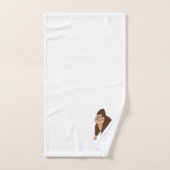 Bruine Gorilla Ontwerp met Monogram Bad Handdoek (Handdoek)