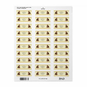 Bruine Gorilla Ontwerp Retouradres Etiket (Full Sheet)