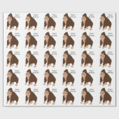 Bruine Gorilla Ontwerp Verjaardag Inpakpapier (Vlak)