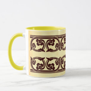 Bruine Gotische Border Coffee Mok