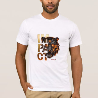 Bruine Goud Tijger 'IMPACT' - Krachtige Gouden Est T-shirt