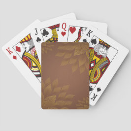 Bruine & Gouden Bloemen Pokerkaarten