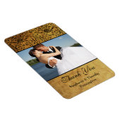  bruine gouden ddvogel bruiloft bedankt magneet (Rechterzijde)