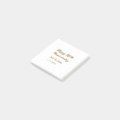 Bruine gouden gelukkige 20ste verjaardag naam dats post-it® notes (Schuin)