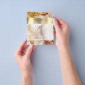 Bruine gouden glinster waterverf flyer (Hand)