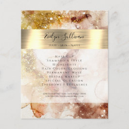 Bruine gouden glinster waterverf flyer