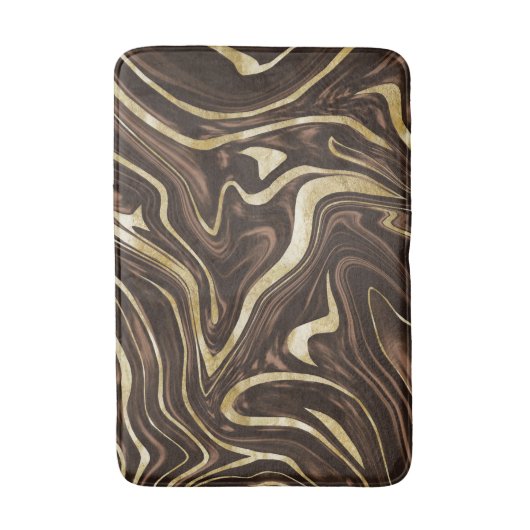 Bruine gouden marmer #1 badmat (Voorkant Verticaal)