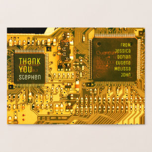 Bruine & gouden PCB-printplaat elektronisch gedruk Folie Kaarten
