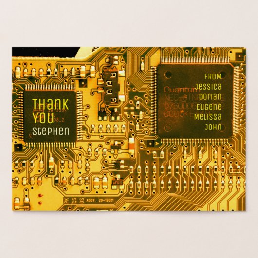 Bruine & gouden PCB-printplaat elektronisch gedruk Folie Kaarten (Binnen)