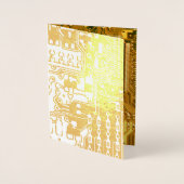 Bruine & gouden PCB-printplaat elektronisch printc Folie Kaarten (Voorkant)