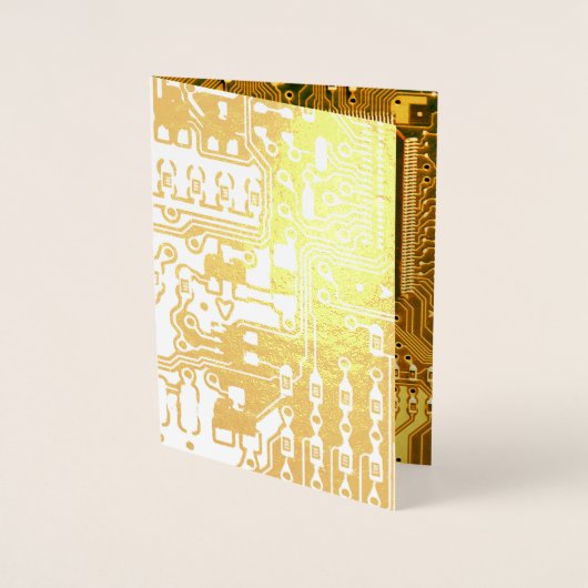 Bruine & gouden PCB-printplaat elektronisch printc Folie Kaarten (Voorkant)