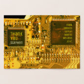 Bruine & gouden PCB-printplaat elektronisch printc Folie Kaarten (Binnen)