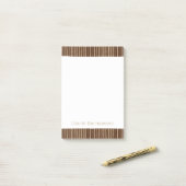 Bruine Gouden Strepen Post-it® Notes (Op bureau)