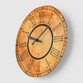 Bruine gouden terracotta baksteenroman grote klok (Hoek)