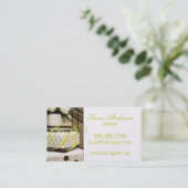 Bruine goudpaardcake visitekaartje (Staand voorkant)