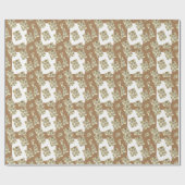 bruine goudsbloemen cadeaupapier (Vlak)