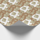 bruine goudsbloemen cadeaupapier (Hoek)