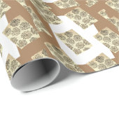 bruine goudsbloemen cadeaupapier (Rol Hoek)