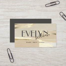 Bruine goudverfstrokken visitekaartje