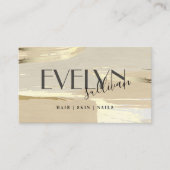 Bruine goudverfstrokken visitekaartje (Voorkant)