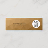Bruine Gradiënt Geometrische Mesh Patroon Custom L Klantenkaartje (Achterkant)
