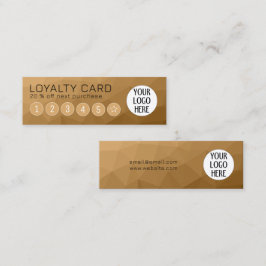 Bruine Gradiënt Geometrische Mesh Patroon Custom L Klantenkaartje