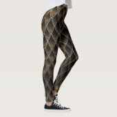 Bruine gradiëntdraak schaalt Leggings (Rechts)