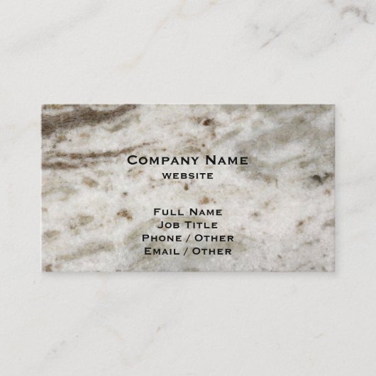 Bruine granieten visitekaartje (Voorkant)