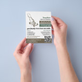 Bruine grasmaaier, grasverzorging flyer (Hand)
