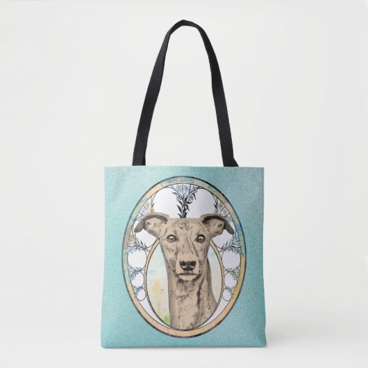 Bruine Greyhound Tote Bag (Voorkant)