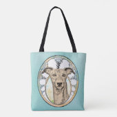 Bruine Greyhound Tote Bag (Achterkant)