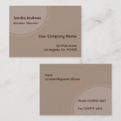 Bruine grijze cirkel visitekaartje (Voorkant / Achterkant)