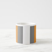 Bruine, grijze en witte strepen espresso kop (Voorkant)