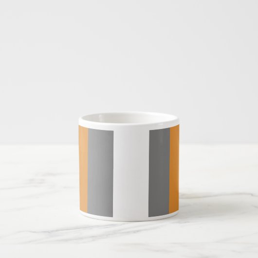 Bruine, grijze en witte strepen espresso kop (Voorkant)