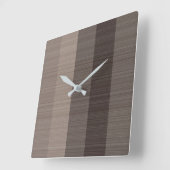 Bruine grijze strepen vierkante klok (Hoek)