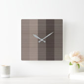Bruine grijze strepen vierkante klok (Huis)